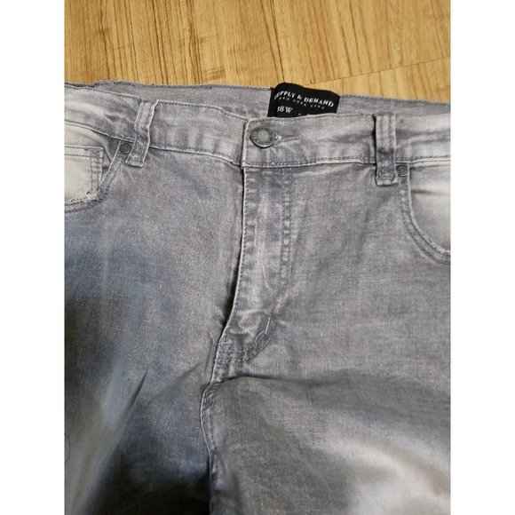 Supply and Demand Jeans Denim Gray Mens Size 38W XXL Skinny - Picture 2 of 3